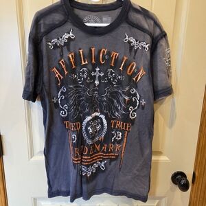 Affliction Tried True 1973 Grunge Cyber Y2K Style T-Shirt Men's Large